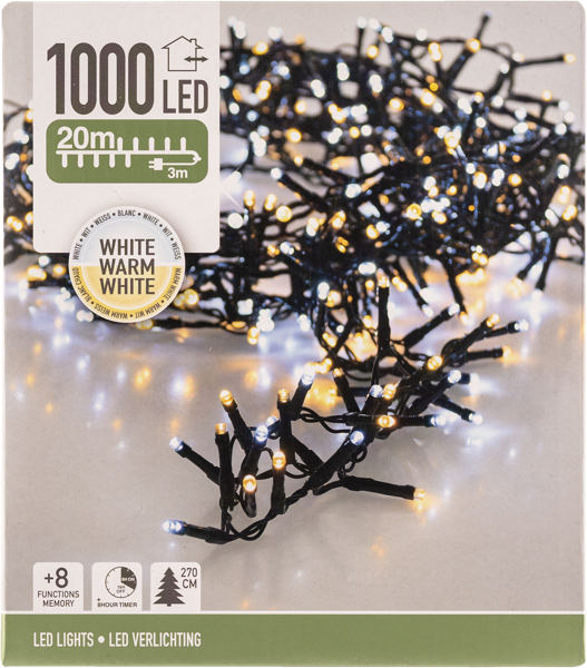 Изображение Электрогирлянда 20м Купман 1000 теплых ЛЕД ламп змей Купман Интернэшнл к/у, 1 шт