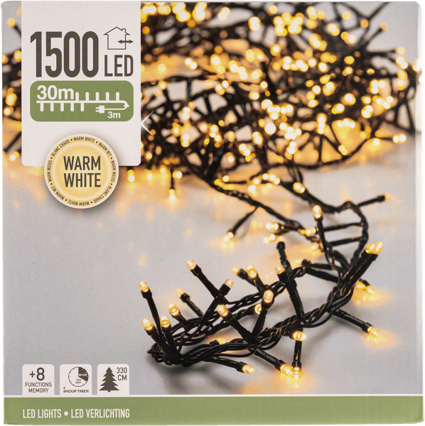 Изображение Электрогирлянда 30м Купман 1500 теплых ЛЕД ламп Купман Интернэшнл к/у, 1 шт