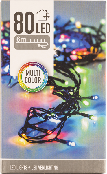 Изображение Электрогирлянда 6м Купман 80 цветных ЛЕД ламп Купман Интернэшнл к/у, 1 шт