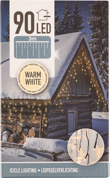 Изображение Электрогирлянда 3*0,52м Купман 90 теплых ЛЕД ламп занаве Купман Интернэшнл к/у, 1 шт