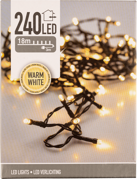 Изображение Электрогирлянда 18м Купман 240 теплых ЛЕД ламп Купман Интернэшнл к/у, 1 шт