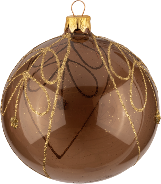 Изображение Шар 10см стекло Купман прозрачный с узором ассор Купман Интернэшнл , 1 шт