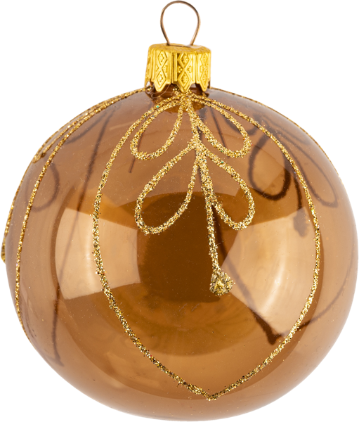 Изображение Шар 8см стекло Купман прозрачный с узором ассор Купман Интернэшнл , 1 шт