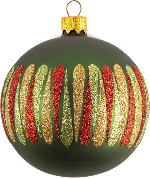 Изображение Шар 8см стекло Купман разноцветные линии Купман Интернэшнл , 1 шт