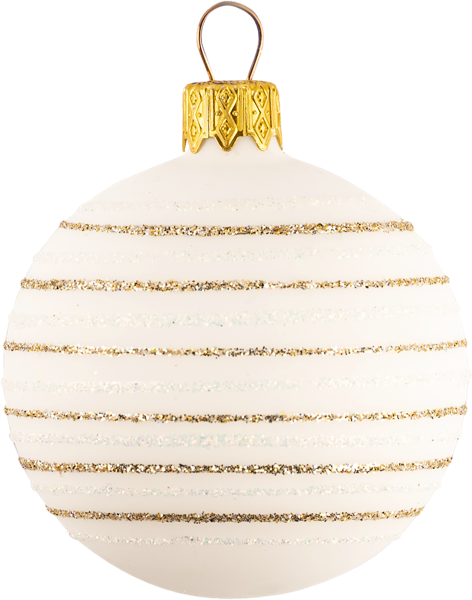 Изображение Шар 6см стекло Купман серебристые узоры белый Купман Интернэшнл , 1 шт