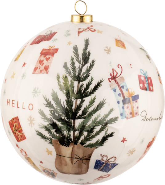 Изображение Шар 10см пластик Купман елочка белый Купман Интернэшнл , 1 шт