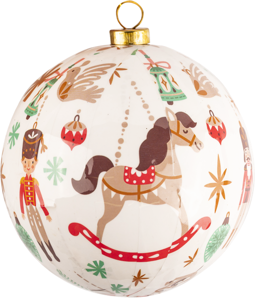 Изображение Шар 7см пластик Купман лошадка белый Купман Интернэшнл , 1 шт