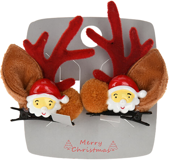 Изображение Заколка для волос Купман санта рожки оленя Купман Интернэшнл , 1 пара