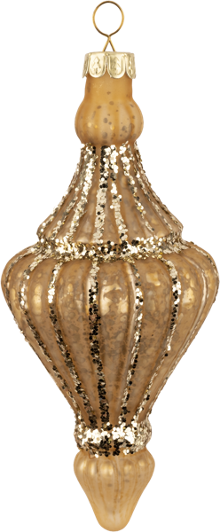 Изображение Подвеска 4см стекло Купман фигурная золотая Купман Интернэшнл , 1 шт