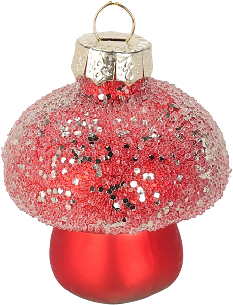 Изображение Елочное украшение 4,5см стекло Купман грибочек цветной Купман Интернэшнл , 1 шт