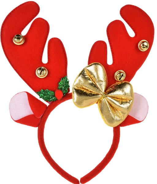 Изображение Ободок 26см карнавальный Купман рога с бубенцами и бантом Купман Интернэшнл , 1 шт