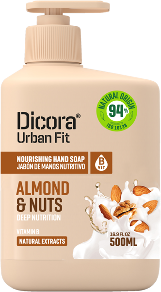 Изображение Мыло жидкое для рук Дикора миндаль и орехи Нувария Глобал п/у, 500 мл