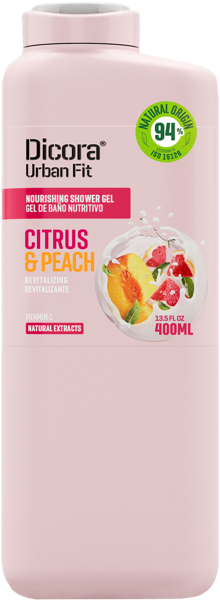 Изображение Гель питательный для душа Дикора цитрус и персик витамин С Нувария Глобал п/у, 400 мл