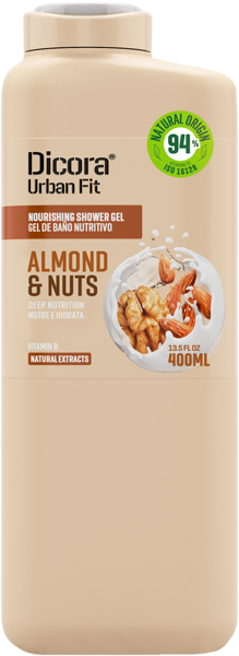 Изображение Гель питательный для душа Дикора миндаль и орехи Нувария Глобал п/у, 400 мл