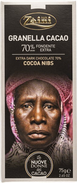 Изображение Шоколад горький 70% Заини какао зерна Луиджи Заини кор, 75 г