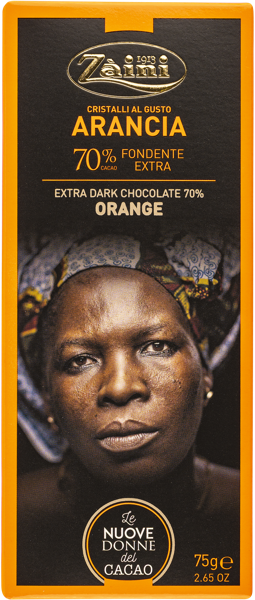 Изображение Шоколад горький 70% Заини апельсин Луиджи Заини кор, 75 г