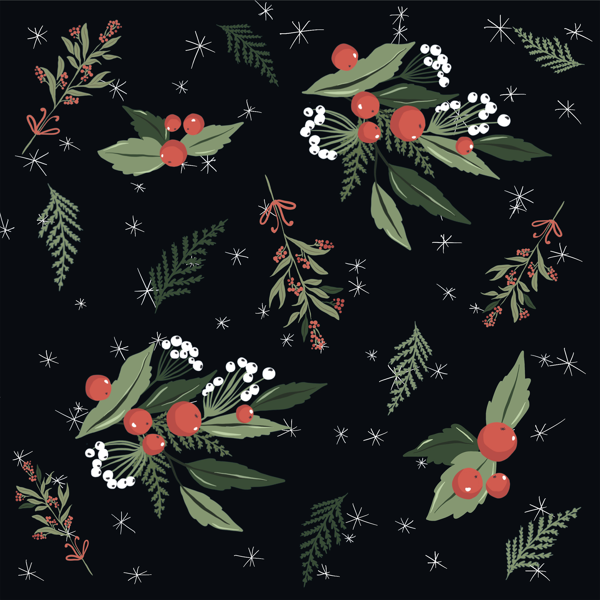 Изображение Бумага 70*100см упаковочная Би Смарт зимний букет Би Смарт м/у, 1 шт