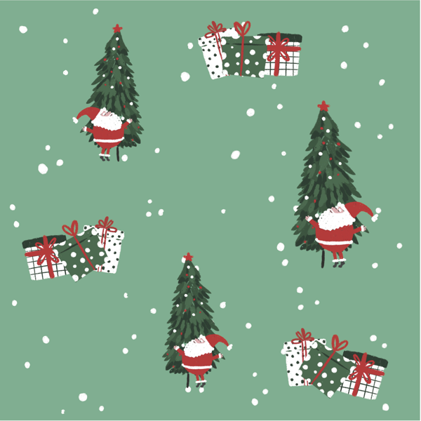 Изображение Бумага 70*100см упаковочная Би Смарт санта и подарки Созидание м/у, 1 шт