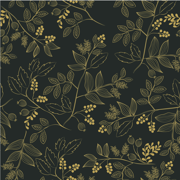 Изображение Бумага 70*100см упаковочная Би Смарт веточки джун черная Созидание м/у, 1 шт