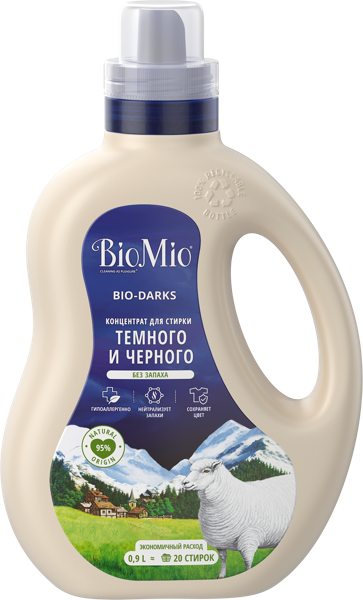 Изображение Средство для стирки жидкое Биомио БИО черное и темное белье Сплат Косметика п/у, 900 мл