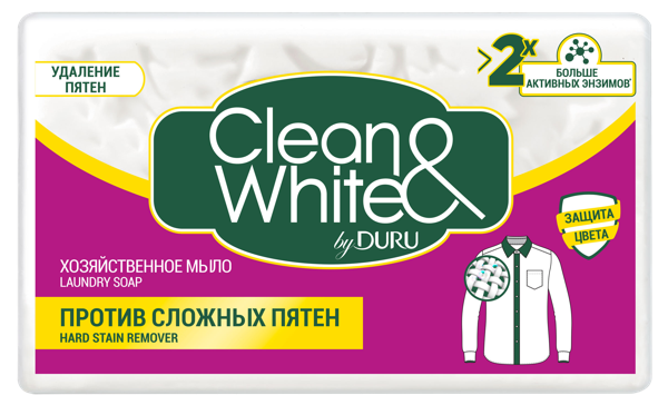 Изображение Мыло хозяйственное Дуру клин вайт против пятен Эвьяп м/у, 120 г