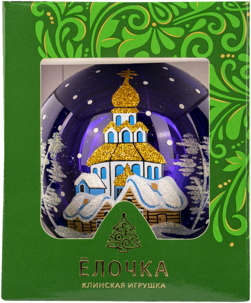 Изображение Шар 4 Шутка стекло Ёлочка С41 Клинская игрушка к/у, 1 шт