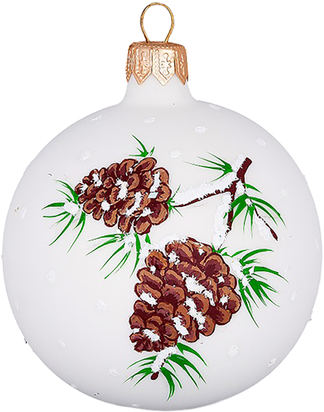 Изображение Шар 4 Шишки стекло Ёлочка С1823 Клинская игрушка к/у, 1 шт