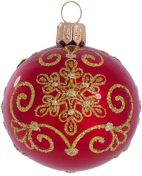 Изображение Шар 2 Романтика стекло Ёлочка С2233 Клинская игрушка к/у, 1 шт