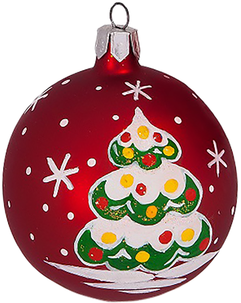 Изображение Шар 2 Еловый стекло Ёлочка С1922 Клинская игрушка к/у, 1 шт