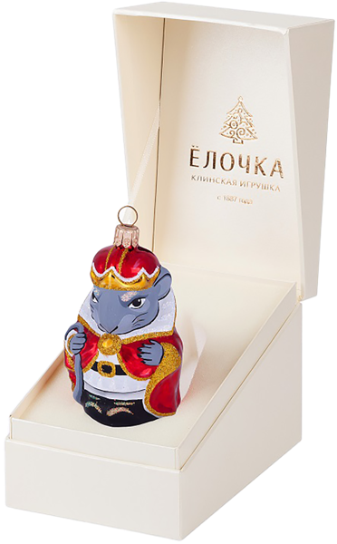 Изображение Фигурка Мышиный король стекло Ёлочка С1743 Клинская игрушка к/у, 1 шт
