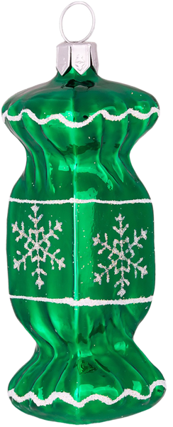 Изображение Ёлочное украшение стекло Ёлочка Конфета С 1058 Клинская игрушка к/у, 1 шт