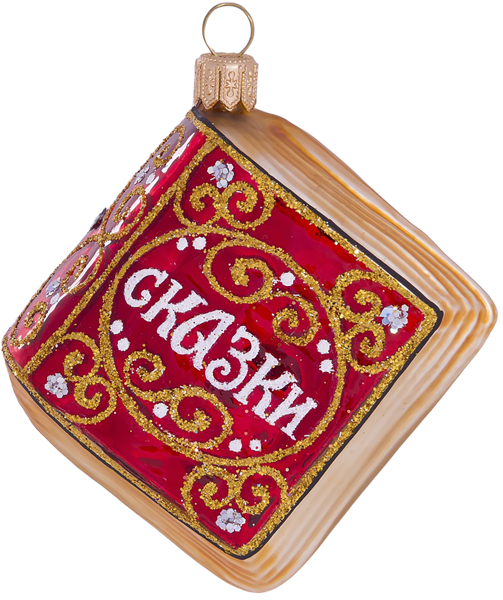 Изображение Ёлочное украшение стекло Ёлочка Книга сказок С2275 Клинская игрушка к/у, 1 шт