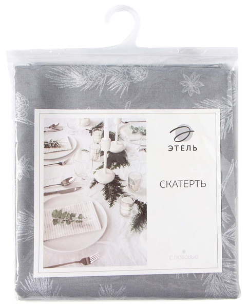 Изображение Скатерть 110*149см Этель серебряные ветки серая ИП Симановский Е.А. м/у, 1 шт