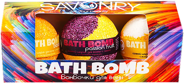 Изображение Набор гейзеров подарочный Савонри маракуйя, банан, дыня Савонри ООО к/у, 1 шт