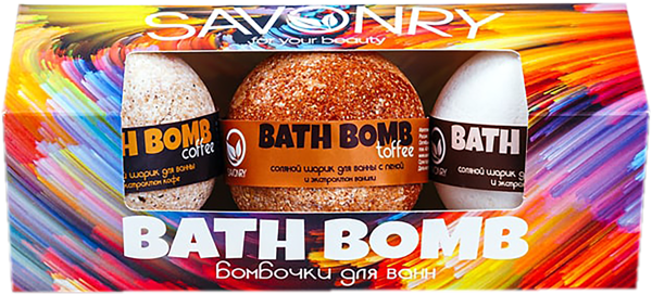 Изображение Набор гейзеров подарочный Савонри ириска, кокос, кофе Савонри ООО к/у, 1 шт