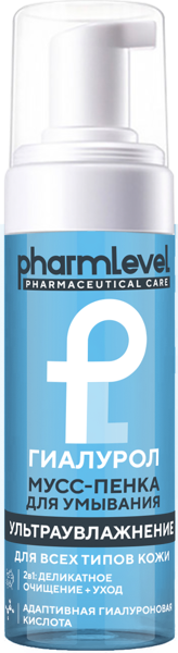 Изображение Мусс-пенка очищение для лица Фармлевел гиалуроновая Зеленая дубрава ЗАО п/у, 150 мл