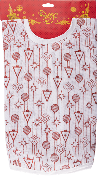 Изображение Юбка 90см для елки Мэджик Тайм красные елочки белая Феникс-Презент м/у, 1 шт