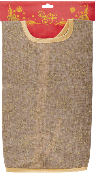 Изображение Юбка 90см для елки Мэджик Тайм золотые снежинки Феникс-Презент м/у, 1 шт