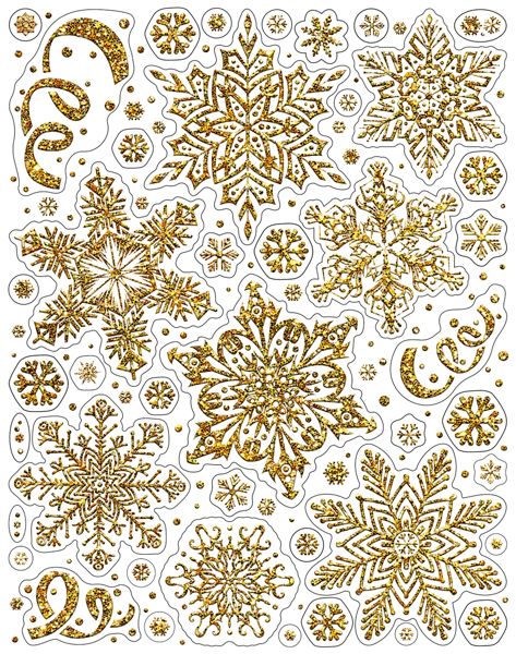 Изображение Наклейка 30*38см на окно Мэджик Тайм золотистые капельки Феникс-Презент м/у, 1 шт