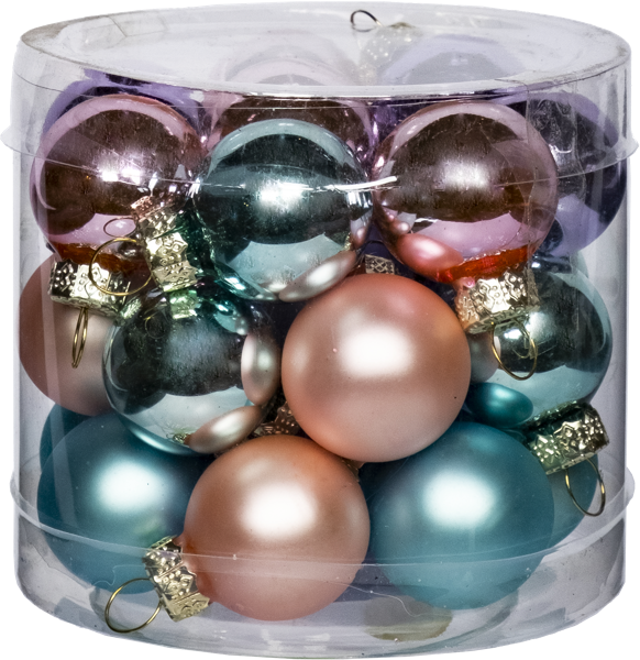 Изображение Шар 2,5см стекло Мэджик Тайм нежные цвета Феникс-Презент п/у, 24 шт