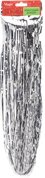 Изображение Дождик 9*100см Мэджик Тайм светло-серебристый Феникс-Презент , 1 шт