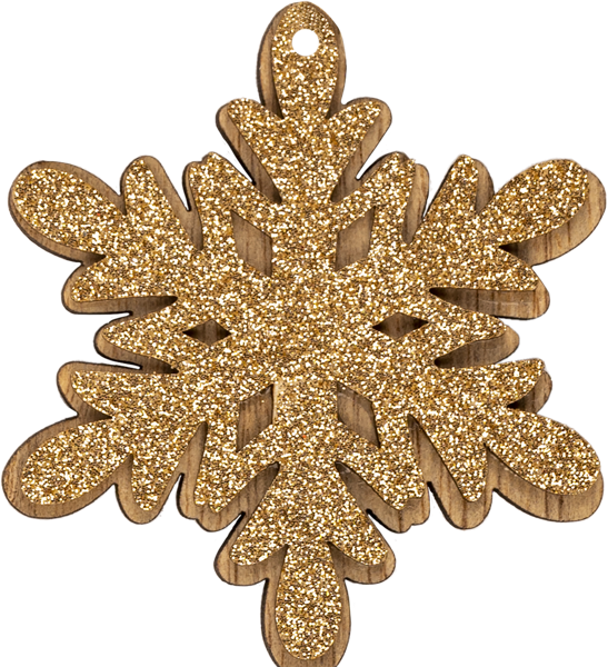 Изображение Елочное украшение 7см Хофф снежинка из дерева Хофф Интерьер , 1 шт