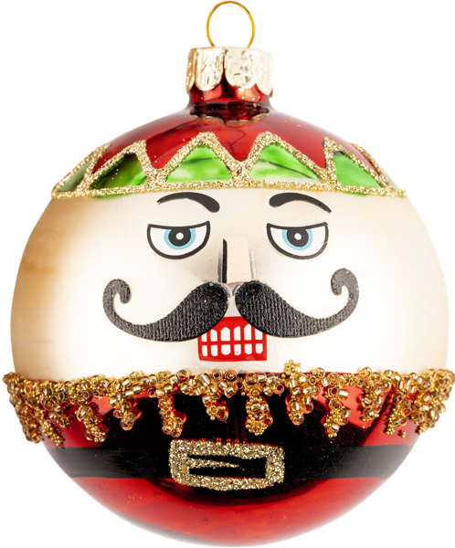 Изображение Шар 8см стекло Хофф щелкунчик Хофф Интерьер , 1 шт