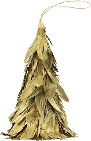 Изображение Елочное украшение 15см Хофф елка зеленая из перьев Хофф Интерьер , 1 шт