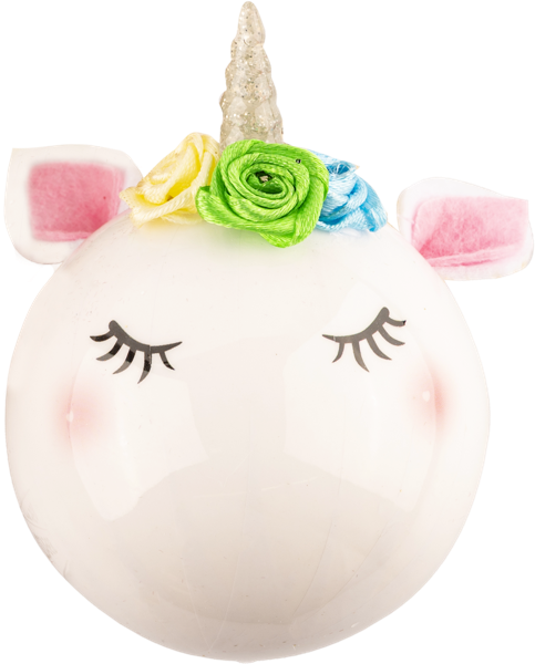 Изображение Шар 6,5см пластик Хофф единорог Хофф Интерьер , 1 шт