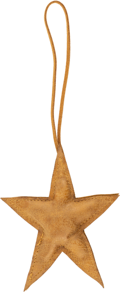 Изображение Елочное украшение 13см кожаное Хофф звезда цветная Хофф Интерьер , 1 шт