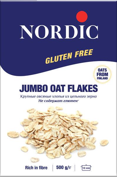 Изображение Хлопья овсяные без глютена Нордик 12 мин крупные Копэкер Агро кор, 500 г