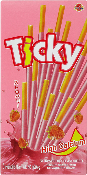 Изображение Соломка в шоколадной глазури Тики клубника Юнифирмс кор, 36 г