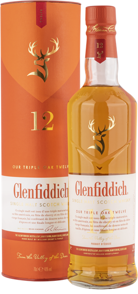 Изображение Виски односолодовый Гленфиддик Трипл Оак спейсайд 12 лет Гленфиддик туба п/у, 0,7 л