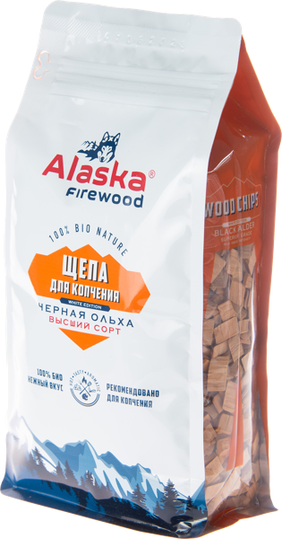 Изображение Щепа для копчения Аляска Файрвуд ольха Аляска Компани Рус м/у, 300 г